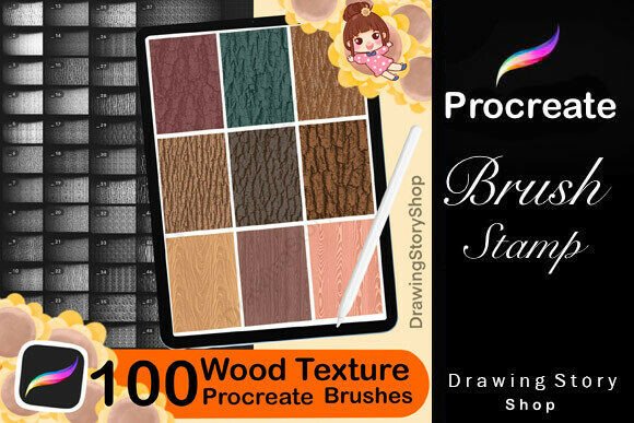 Download 100 Procreate Wood Texture Brushes - Brush Collection