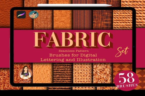 Download Fabric Procreate Brushes Set | 51 Brush - Brush Collection