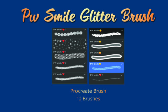 Download Pw Smile Procreate Brush - Glitter Brush - Brush Collection