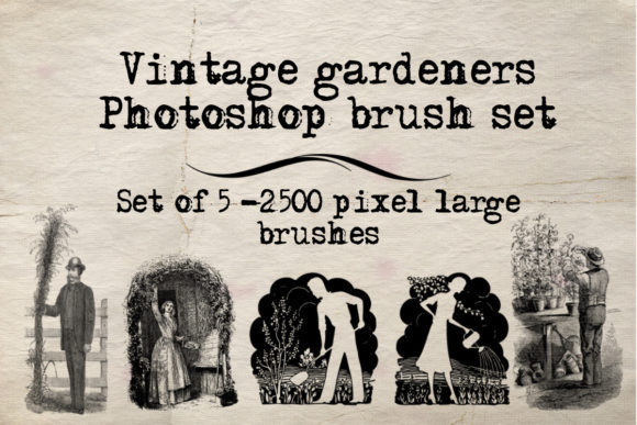 Download Vintage Gardeners Photoshop Brush Set - Brush Collection