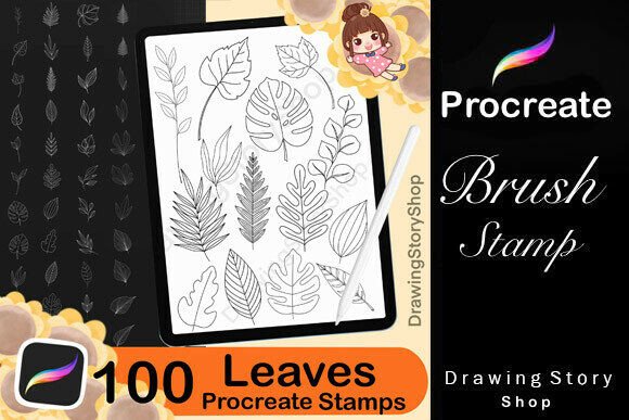 Download 100 Leaves Procreate Brushes Stamps - Brush Collection