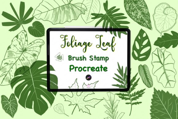 Download Procreate Brush Stamp Leaf Foliage - Brush Collection