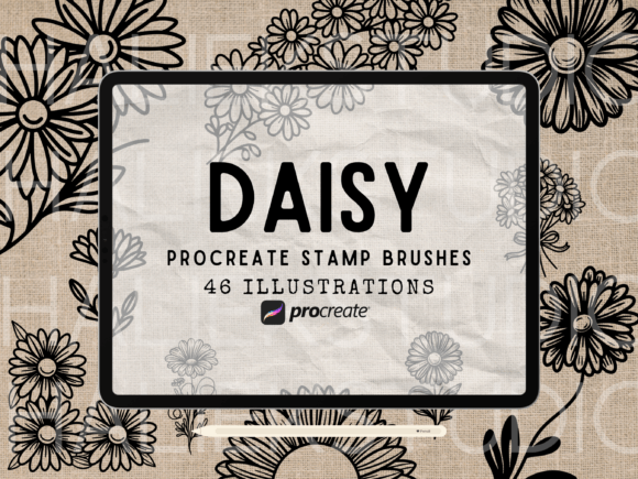 Download Daisy Procreate Stamp Brush Set - Brush Collection