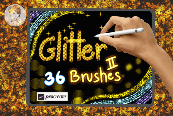 Download Glitter Brush Set 2 for Procreate - Brush Collection
