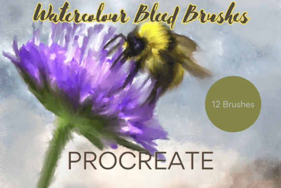 Download Procreate Watercolour Bleed Brushes X12 - Brush Collection
