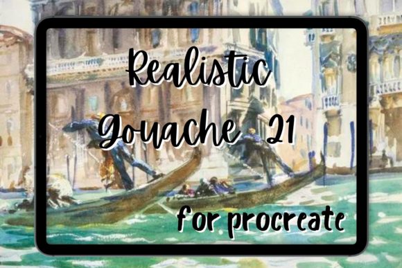 Download Procreate Gouache Brush 21 Streaky Dry M - Brush Collection