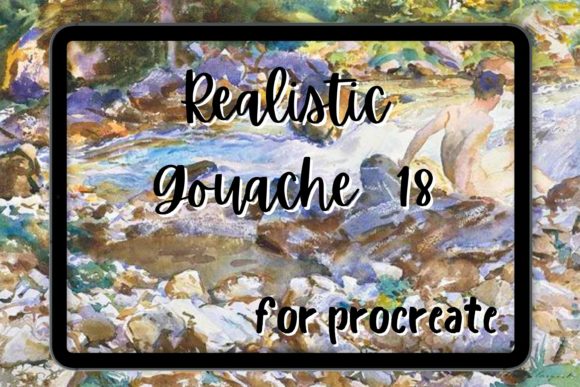 Download Procreate Gouache Brush 18 Streaky - Brush Collection