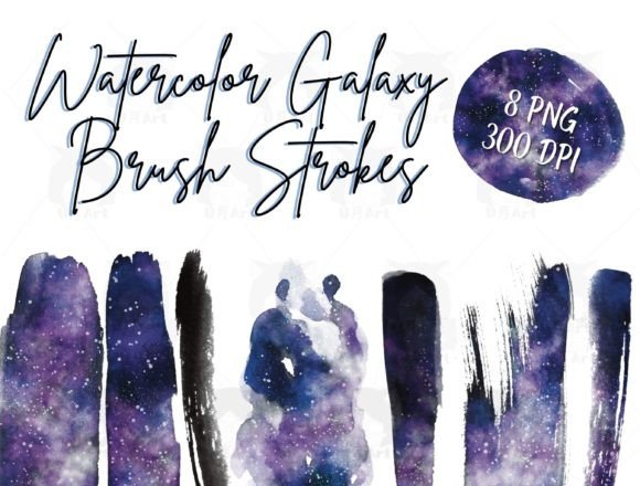 Download Watercolor Galaxy Brush Stroke - Brush Collection