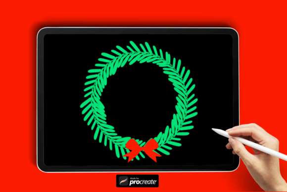Download Christmas Wreath Procreate Brush - Brush Collection