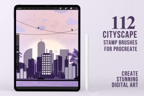 Download 112 Cityscape Procreate Stamp Brushes - Brush Collection