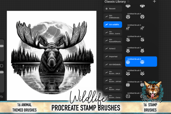 Download Wildlife Procreate Brush Set - Brush Collection