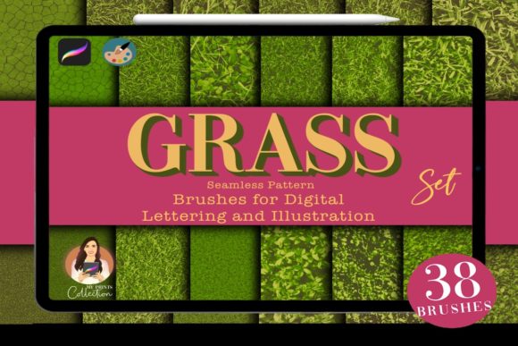 Download Grass Procreate Brush Pack | 39 Brushes - Brush Collection