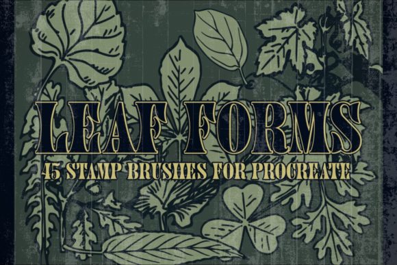 Download 45 Leaf Form Stamp Brushes for Procreate - Brush Collection