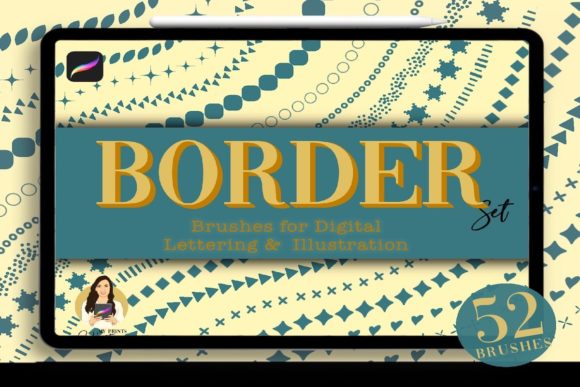 Download Border Procreate Brush Set | 52 Brushes - Brush Collection