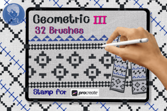Download Geometric III Brush Stamp Procreate - Brush Collection