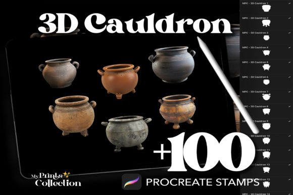 Download 100+ Procreate 3D Cauldron Stamps - Premium Resources