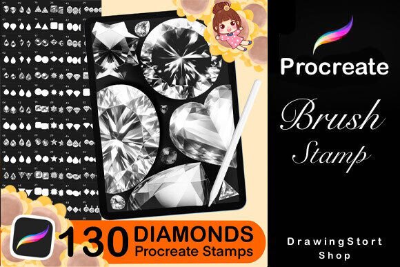 Download 130 Procreate Diamonds Brushes - Brush Collection