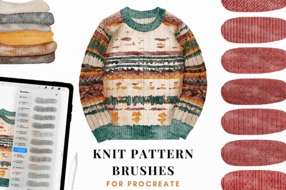 Download Knit Pattern Brushes for Procreate - Brush Collection