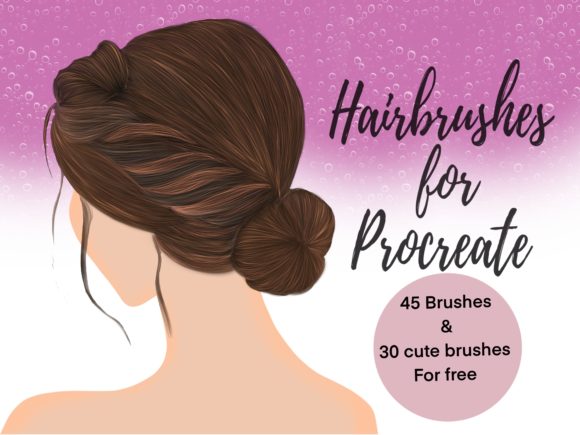 Download 45Hairbrushes&amp;30cute Brushes(procreate) - Brush Collection