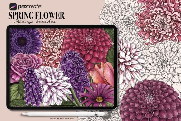 Download Procreate Flower Stamp Brushes - Brush Collection