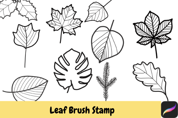 Download Leaf Procreate Brush Stamps IPAD - Brush Collection