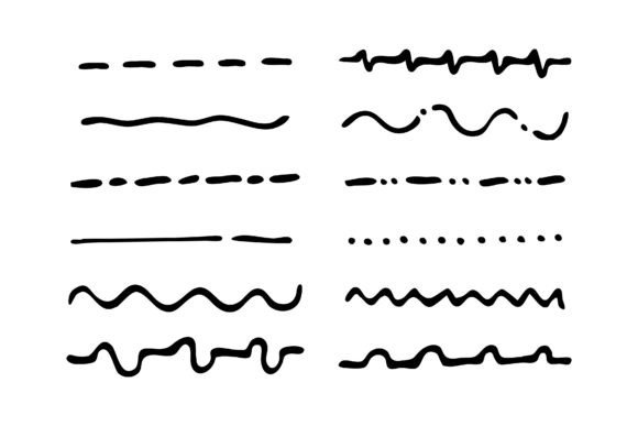 Download Set of Artistic Line Using Pen Brushes - Brush Collection