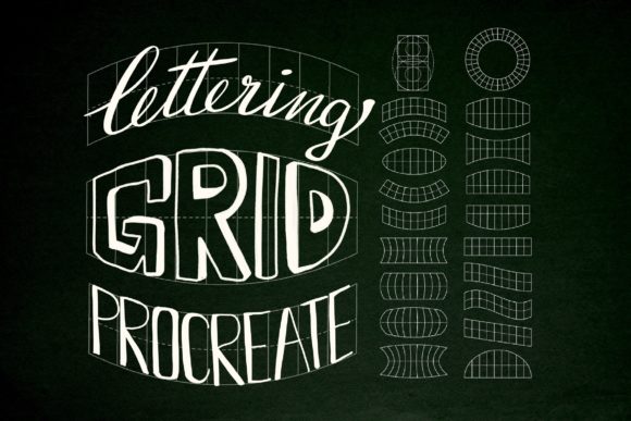 Download Lettering Grid for Procreate Stamp Brush - Brush Collection
