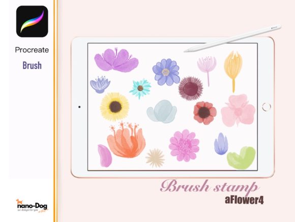 Download Procreate Brush Stamp Flower 20 Brushs - Brush Collection
