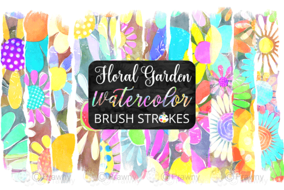 Download Floral Garden Watercolor Brush Strokes - Brush Collection