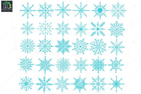 Download 30 Snow Flakes Brush Stamp - Brush Collection
