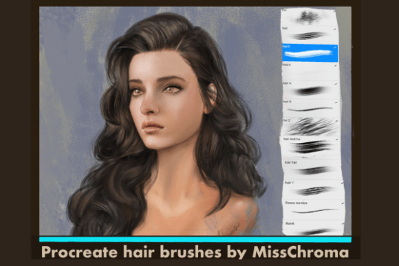 Download Hair Brush for Procreate - Brush Collection