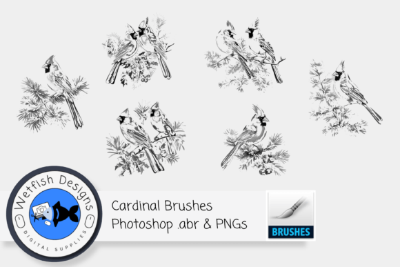 Download 6 High Resolution Cardinal Brushes - Brush Collection