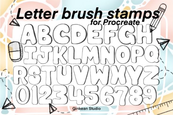 Download Procreate Brushes, Uppercase Brush Set - Brush Collection