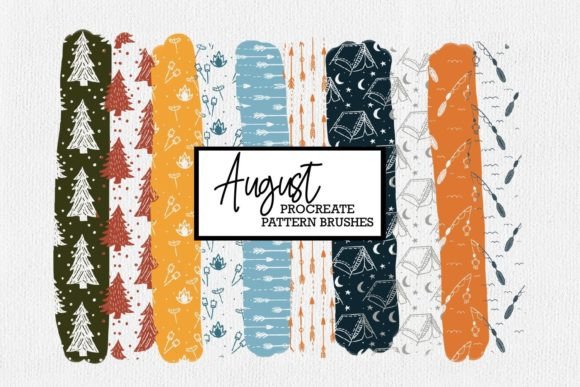 Download Camping Procreate Pattern Brushes | Augu - Brush Collection