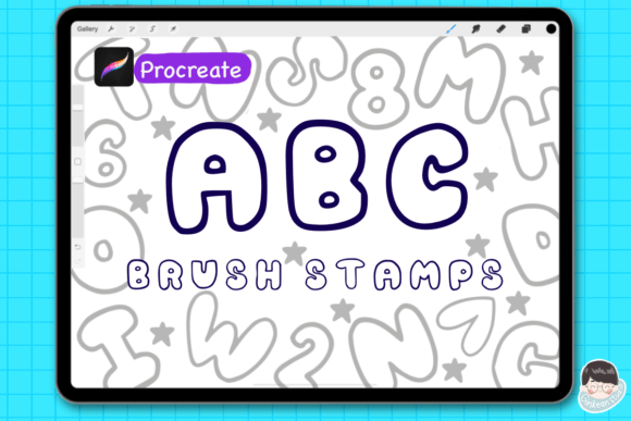 Download ABC Brush Stamps for Procreate - Brush Collection