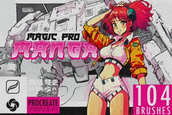 Download 104 MagicPro Manga Procreate Brushes - Brush Collection