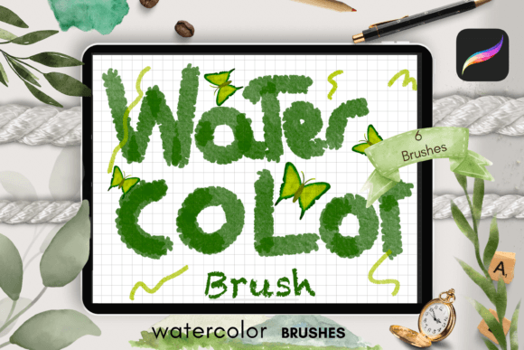 Download Delicate Watercolor Brushes Procreate - Brush Collection