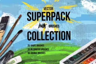Download Superpack: 91 Ink Brushes. - Brush Collection