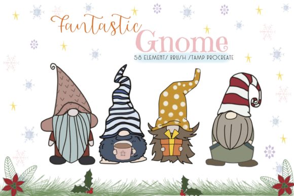 Download Fantastic Gnome 58 Brush Stamp Procreate - Brush Collection