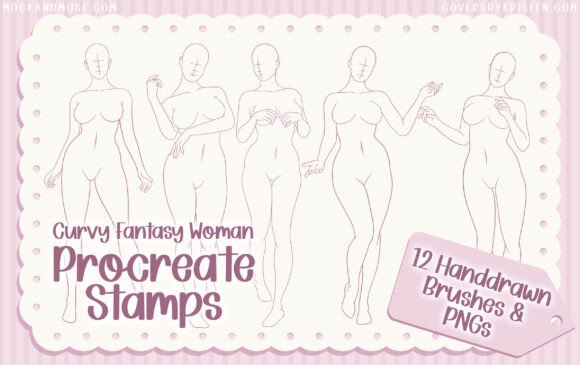 Download Curvy Fantasy Woman Procreate Brush PNGs - Brush Collection