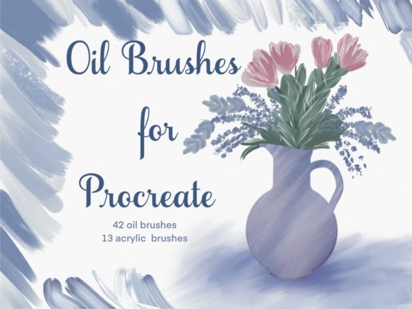 Download Oil Brushes for Procreate (55 Brushes) - Brush Collection