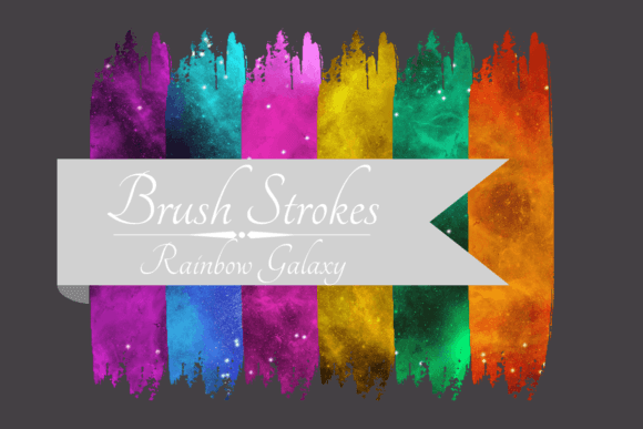 Download Rainbow Galaxy Sublimation Brush Strokes - Brush Collection
