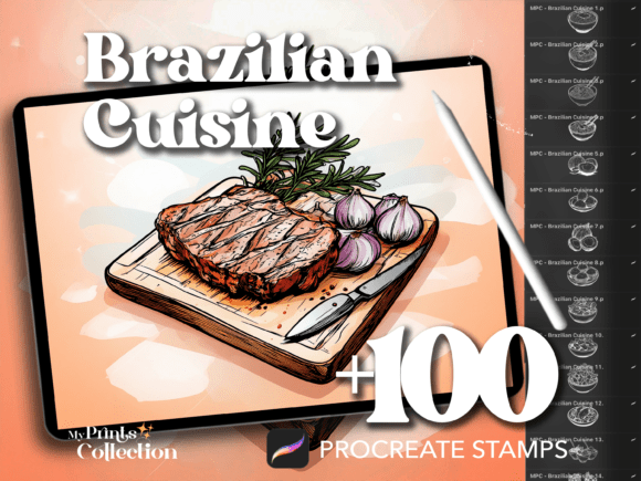 Download 100+ Procreate Brazilian Cuisine Stamps - Premium Resources