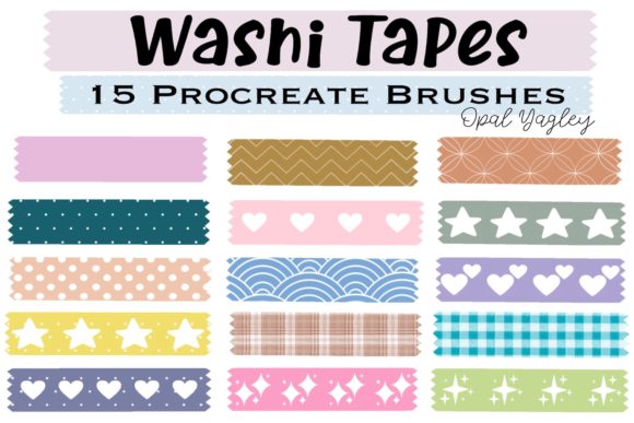 Download 15 Washi Tapes Procreate Brushes - Brush Collection