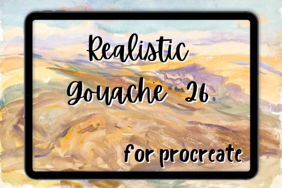 Download Procreate Gouache Brush 26 Streaky Soft - Brush Collection