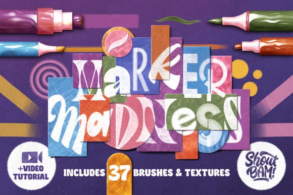 Download Marker Madness Procreate Brush Set - Brush Collection