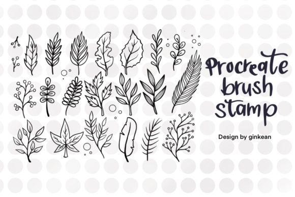 Download 22 Leaf Brush Stamps, Procreate Brush - Brush Collection