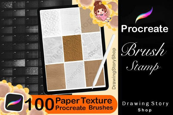 Download 100 Procreate Paper Texture Brushes - Brush Collection