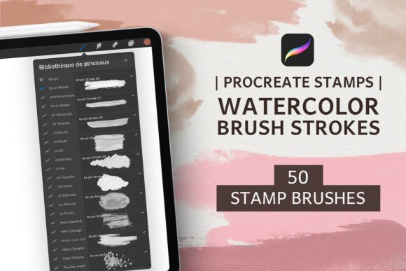Download 50 Procreate Brush Strokes Stamp Brushes - Brush Collection