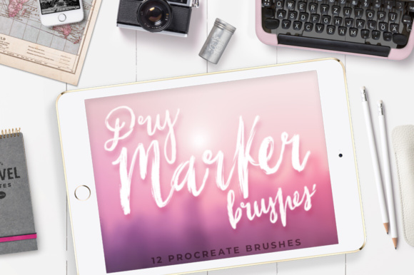 Download 12 Dry Marker Brushes - PROCREATE - Brush Collection